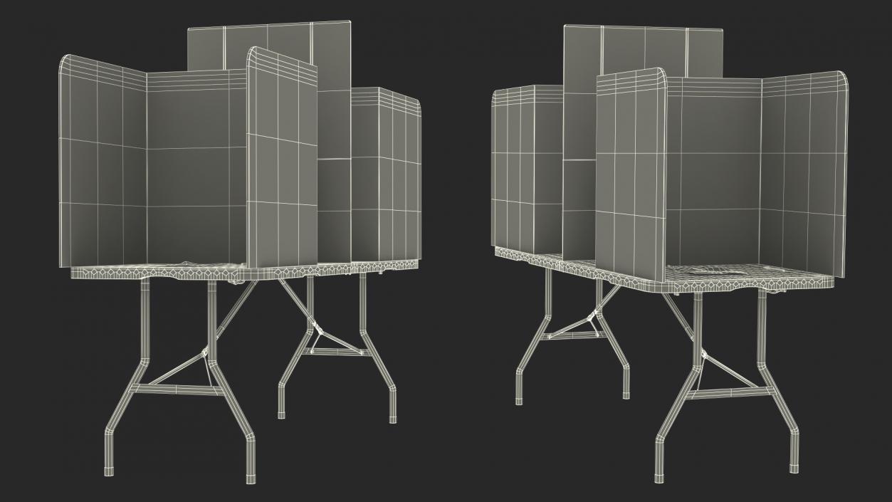 3D model Voting Table with Form and Pen