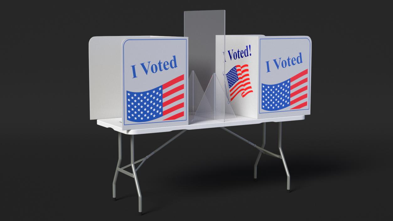 3D model Voting Table with Form and Pen