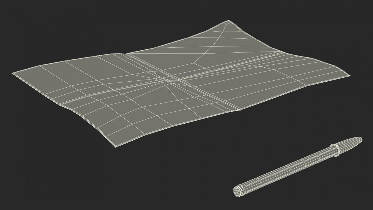 3D model Voting Table with Form and Pen