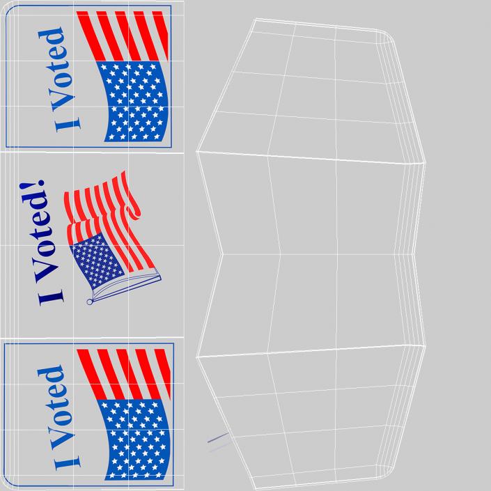 3D model Voting Table with Form and Pen