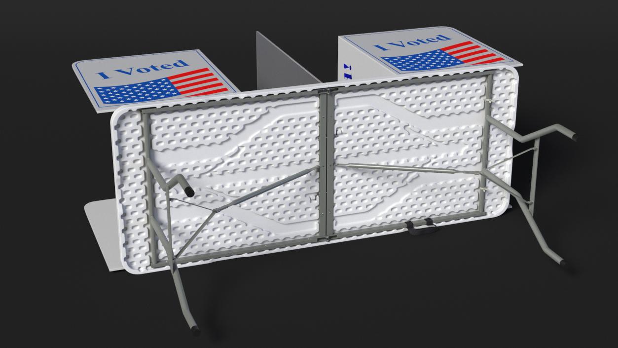 3D model Voting Table with Form and Pen