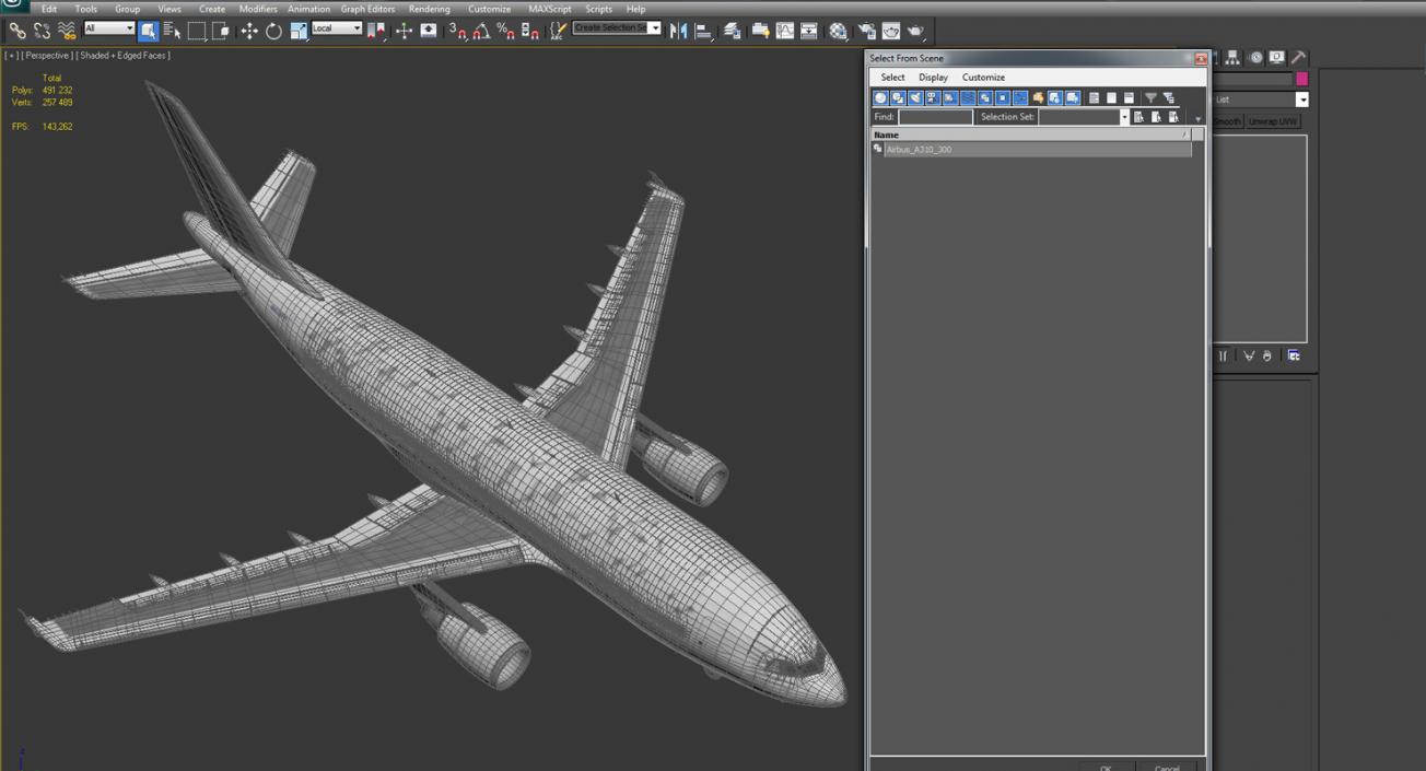 3D Airbus A310-300 Generic model