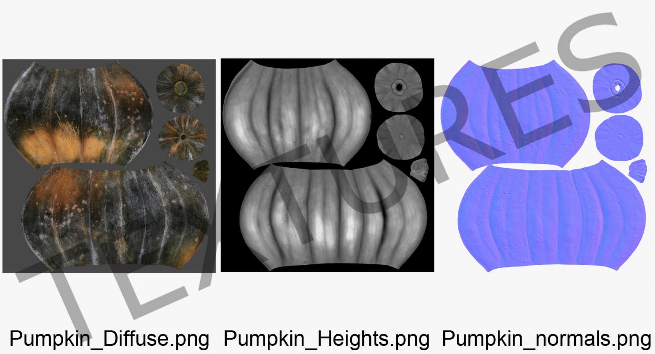 3D Green Pumpkin model