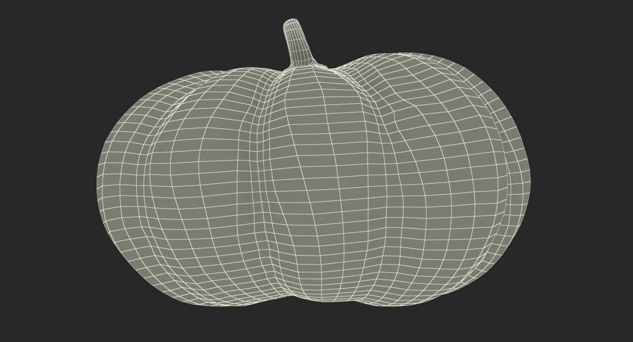 3D Green Pumpkin model