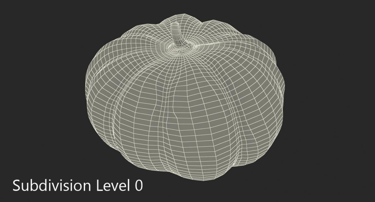 3D Green Pumpkin model