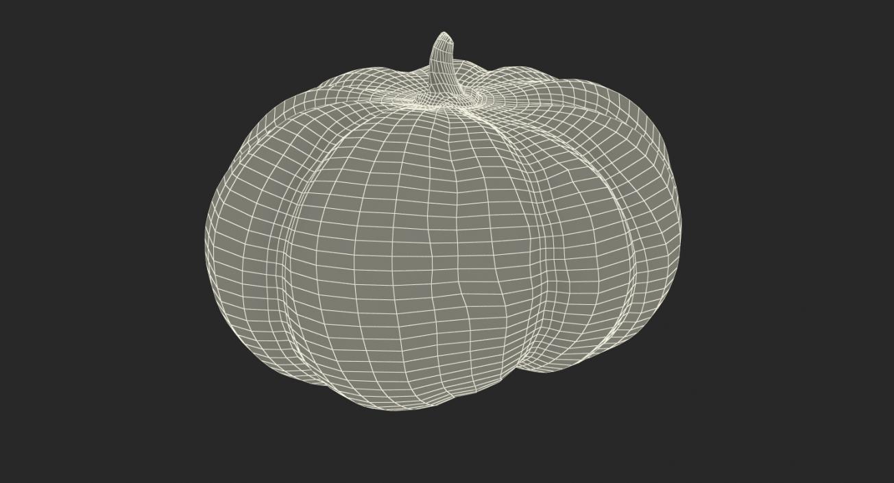 3D Green Pumpkin model