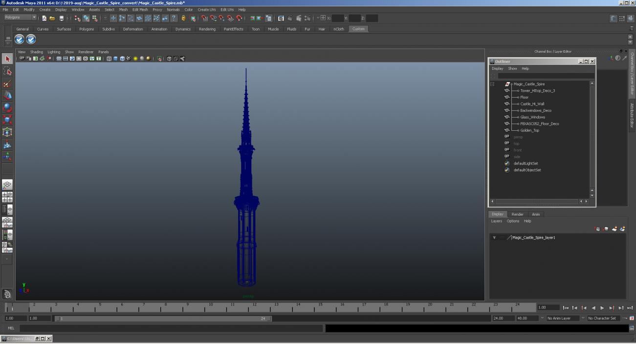 3D Magic Castle Spire model