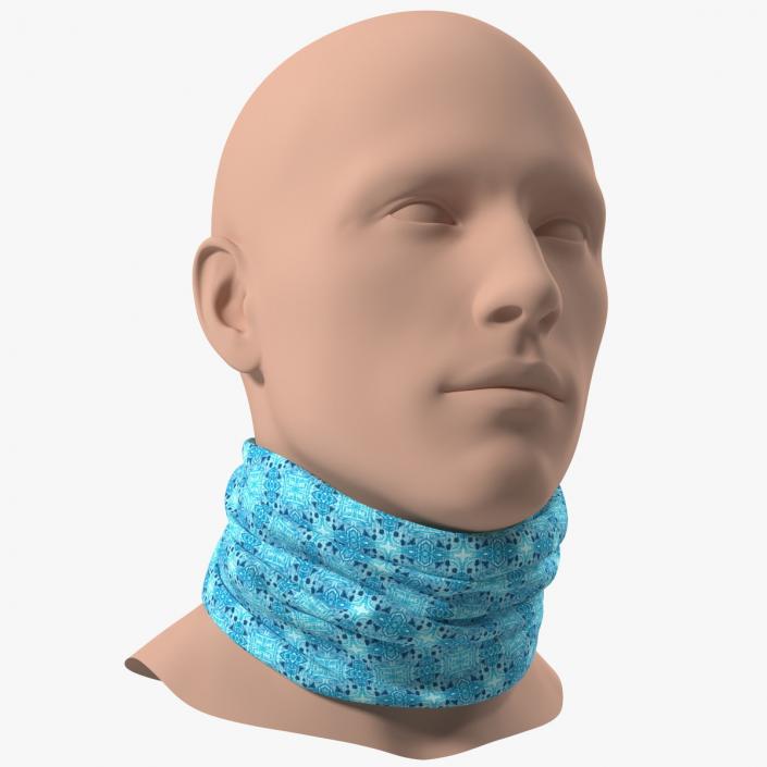 3D Multi Functional Neck Gaiter Blue model