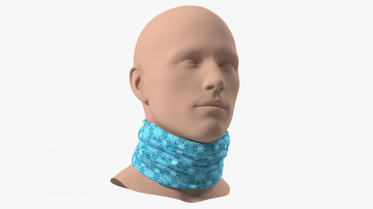 3D Multi Functional Neck Gaiter Blue model