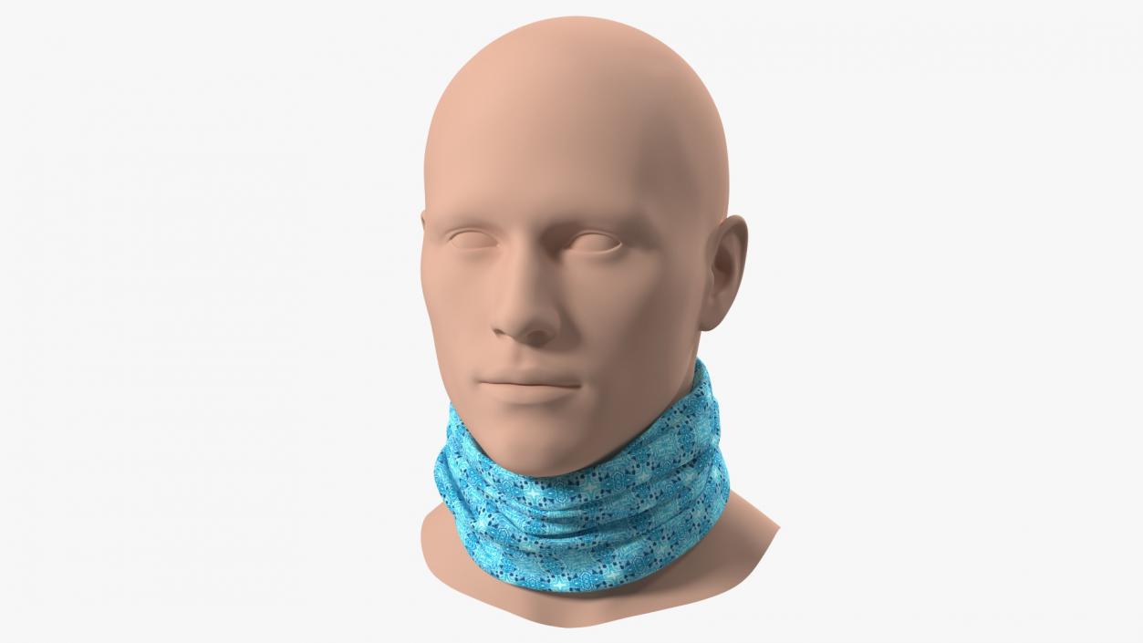 3D Multi Functional Neck Gaiter Blue model