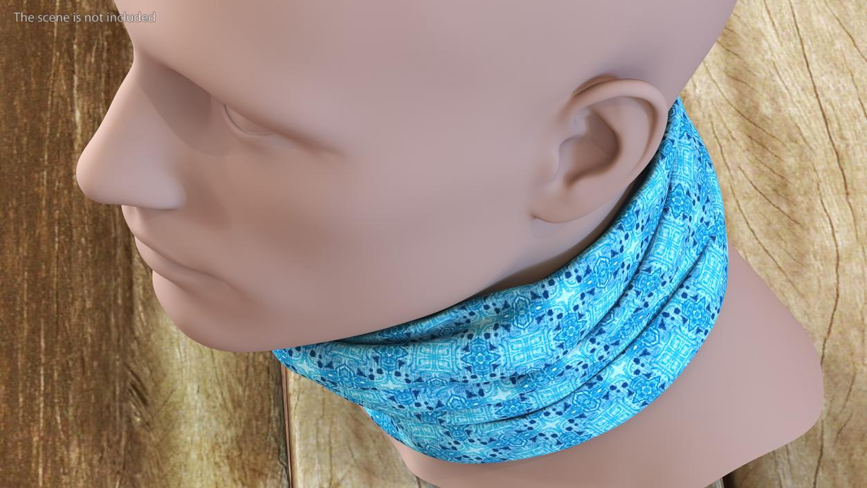 3D Multi Functional Neck Gaiter Blue model