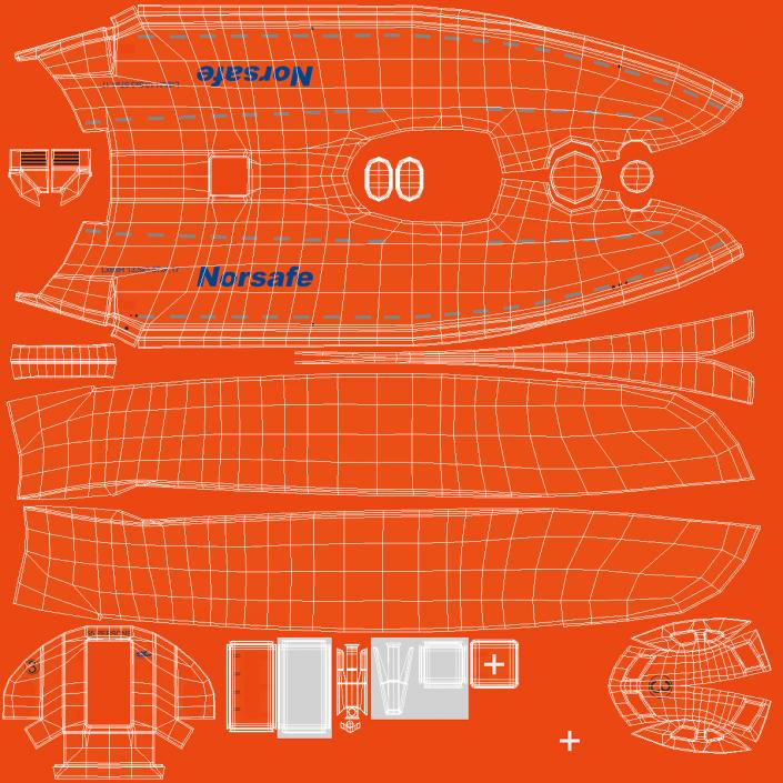 3D model Freefall Lifeboats Hydraulic Launch