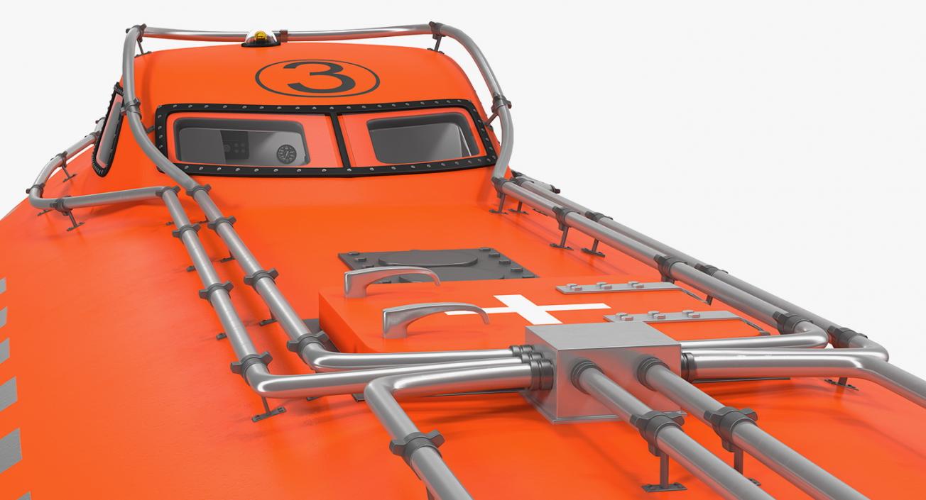 3D model Freefall Lifeboats Hydraulic Launch