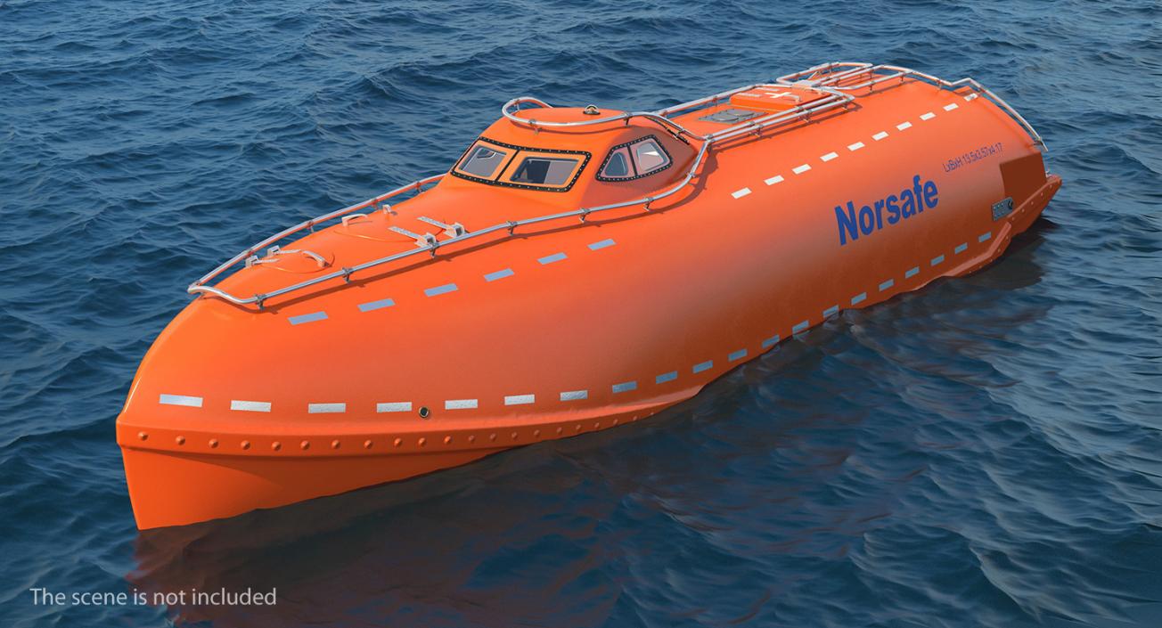 3D model Freefall Lifeboats Hydraulic Launch