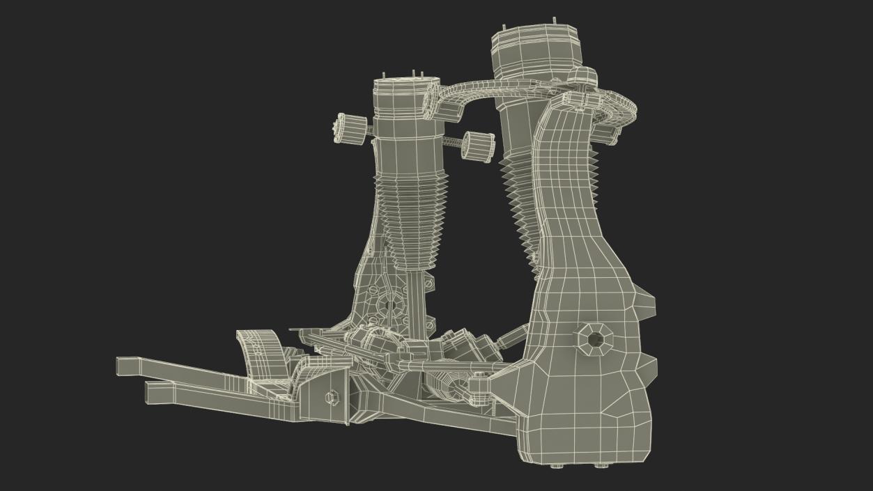 Sedan Front Suspension 3D