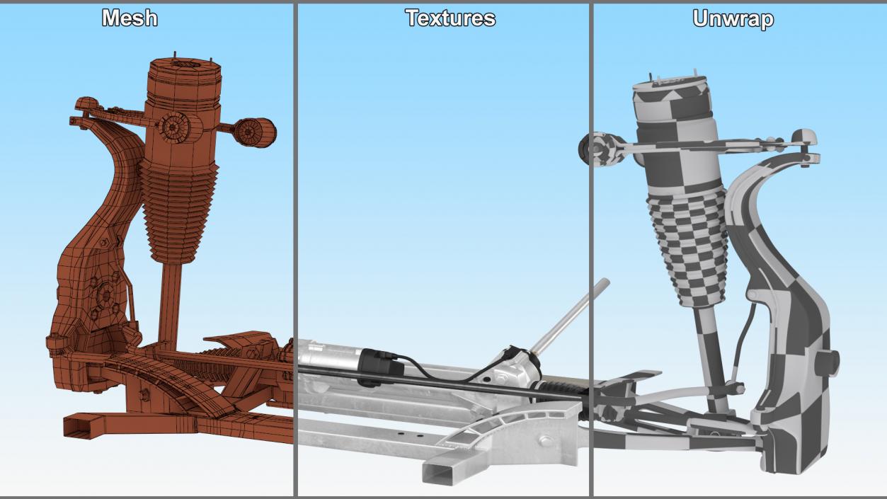 Sedan Front Suspension 3D