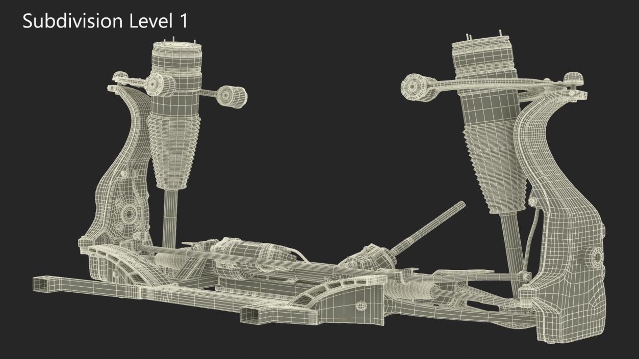 Sedan Front Suspension 3D