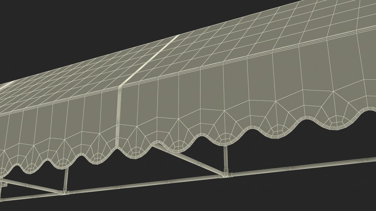 Storefront Awning Tent Gray 3D