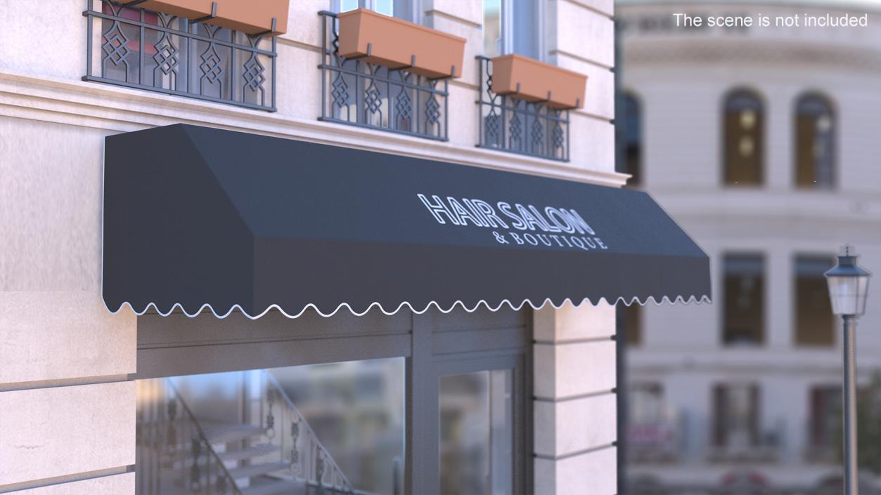 Storefront Awning Tent Gray 3D