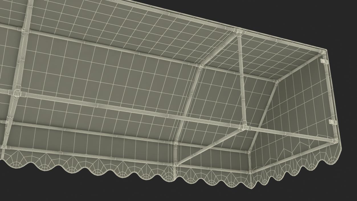 Storefront Awning Tent Gray 3D