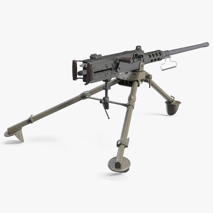 Mounted Heavy Machine Gun Browning M2 3D