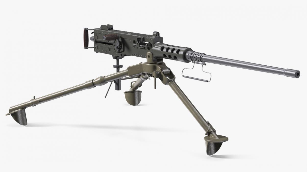 Mounted Heavy Machine Gun Browning M2 3D