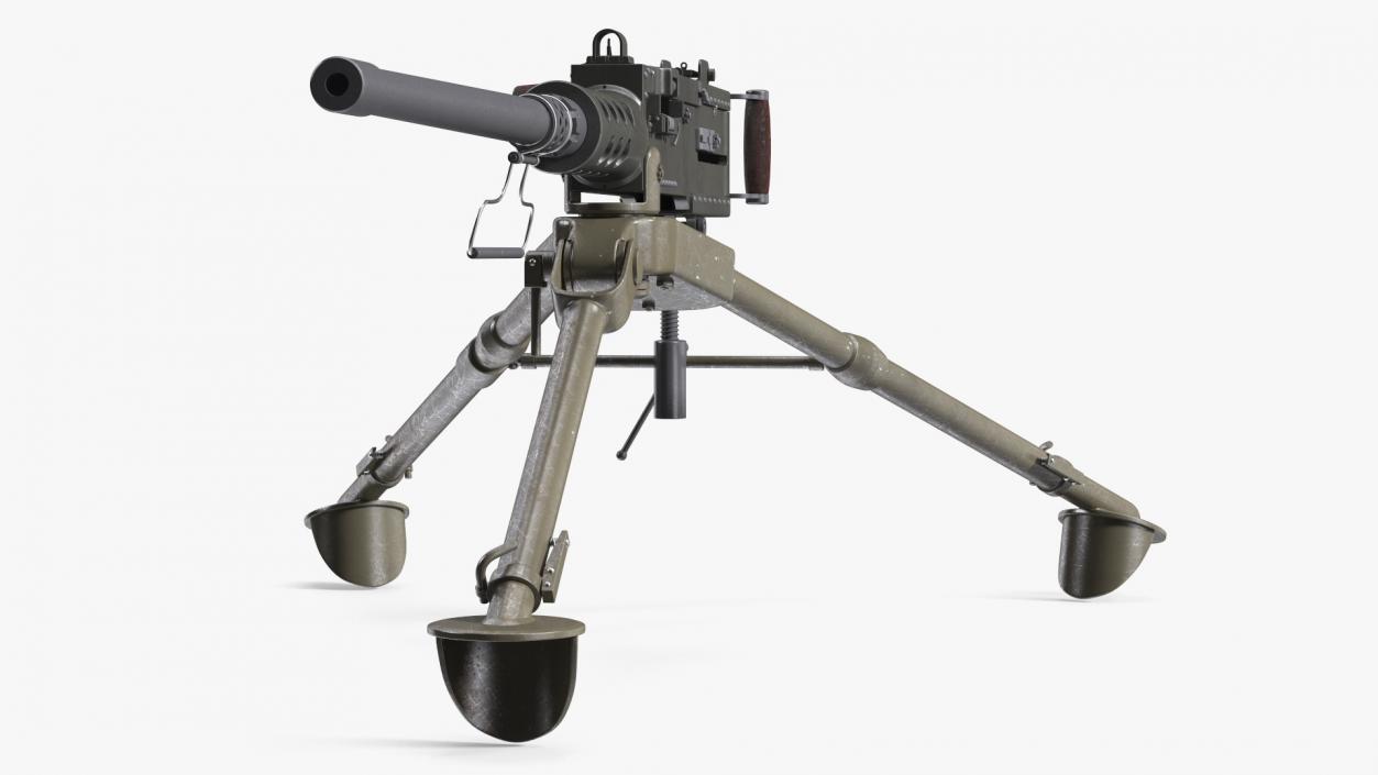 Mounted Heavy Machine Gun Browning M2 3D