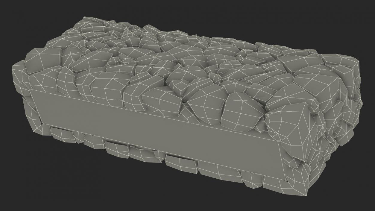 Block Stone Barrier 3D model