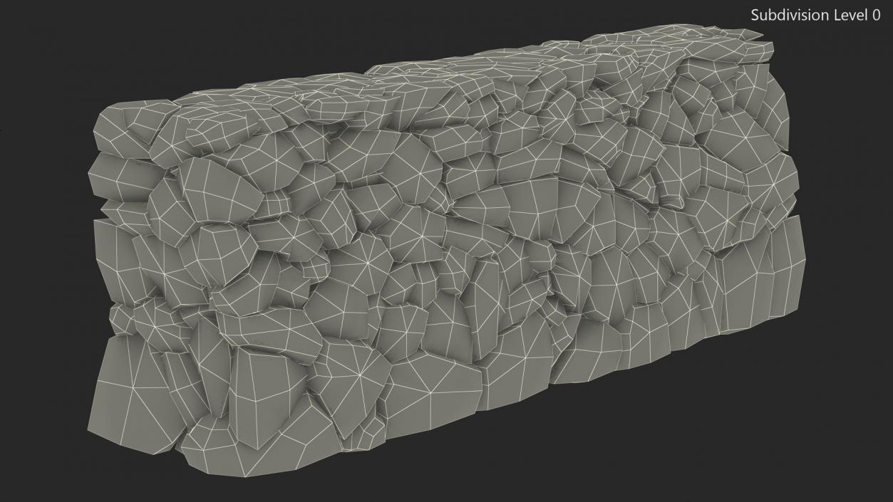 Block Stone Barrier 3D model