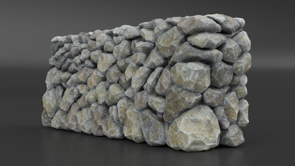 Block Stone Barrier 3D model