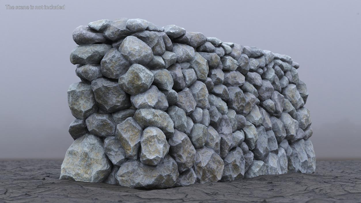 Block Stone Barrier 3D model