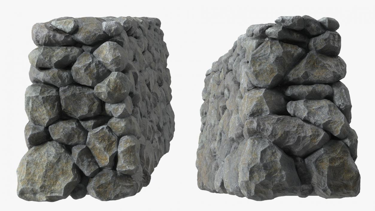 Block Stone Barrier 3D model