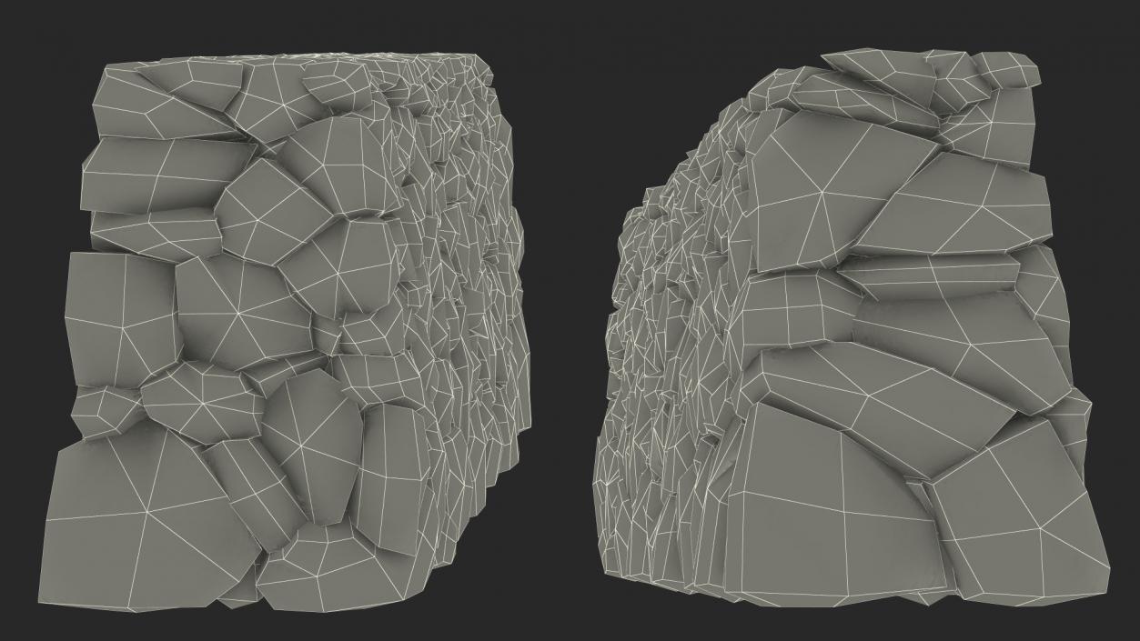 Block Stone Barrier 3D model