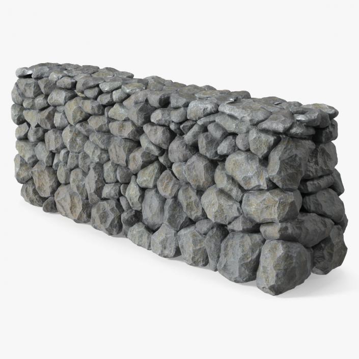 Block Stone Barrier 3D model