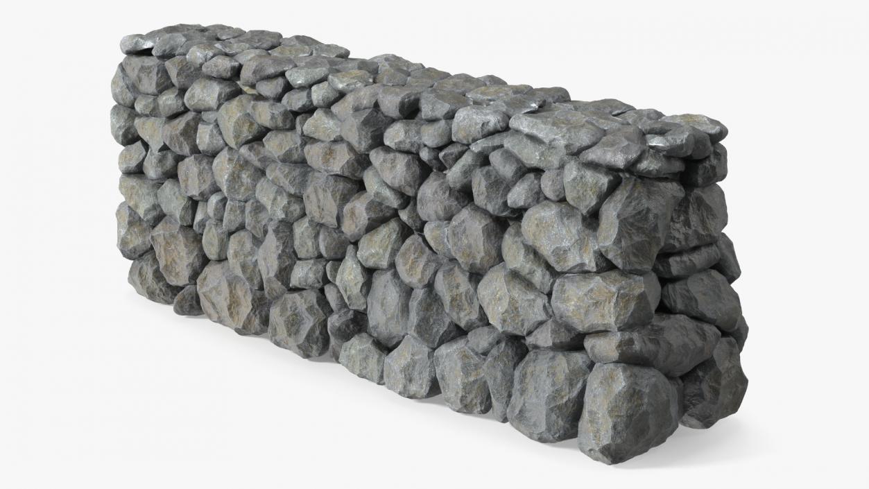 Block Stone Barrier 3D model