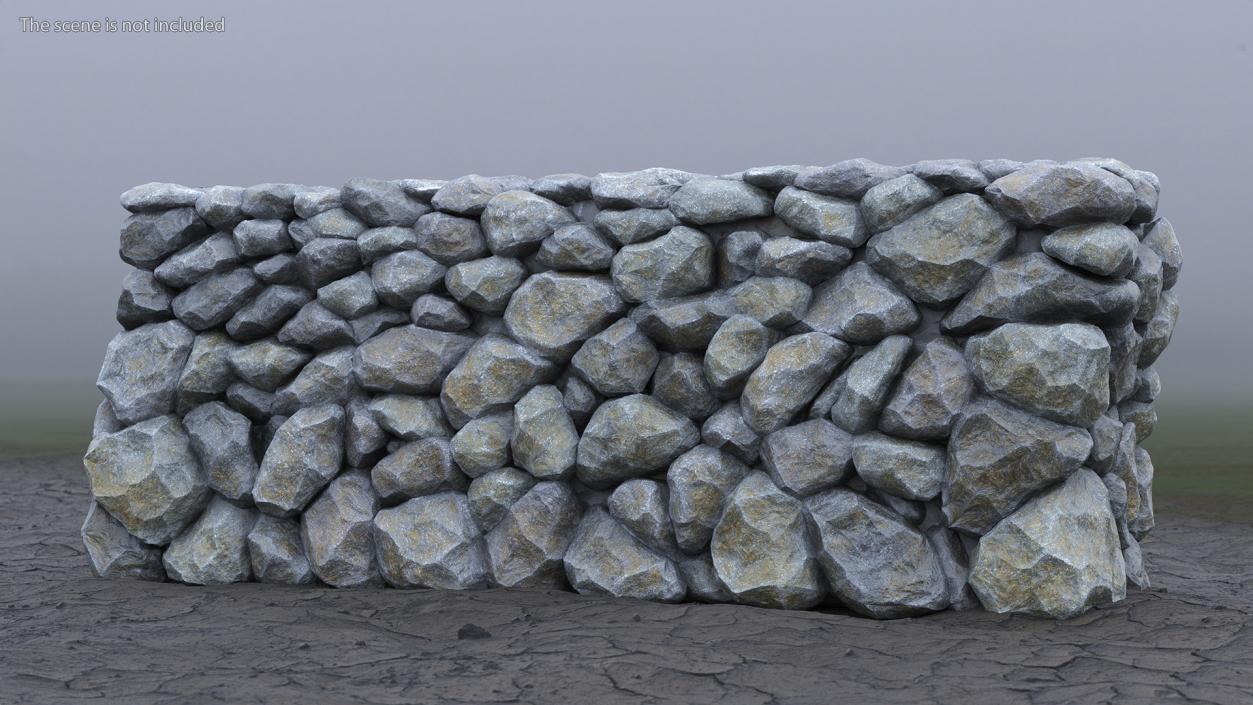 Block Stone Barrier 3D model