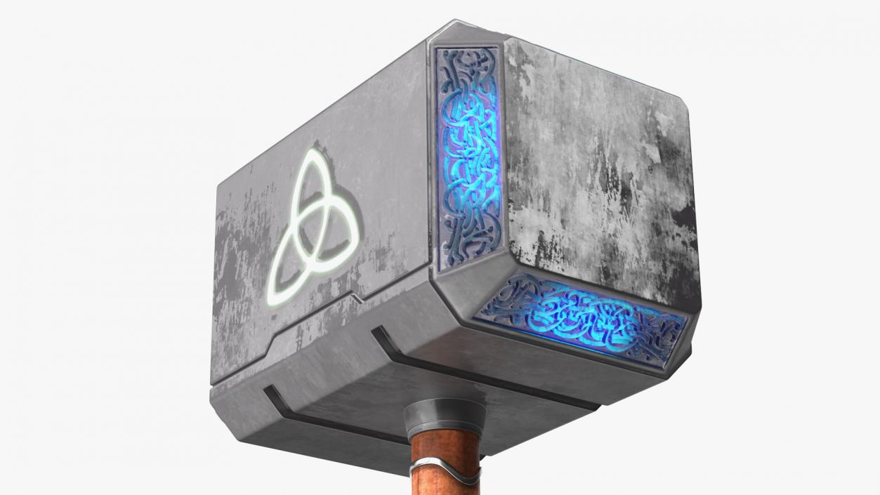 Thor Hammer Mjolnir Glowing Blue 3D