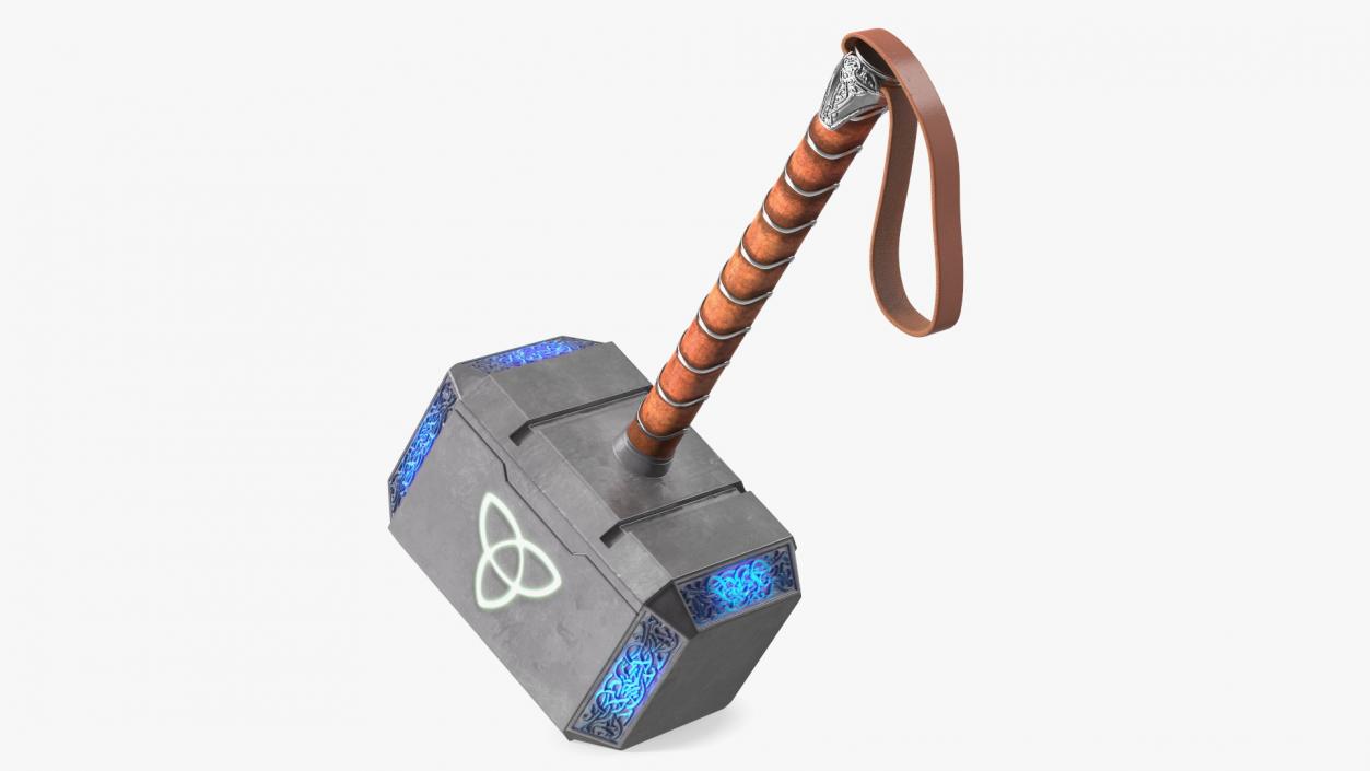 Thor Hammer Mjolnir Glowing Blue 3D