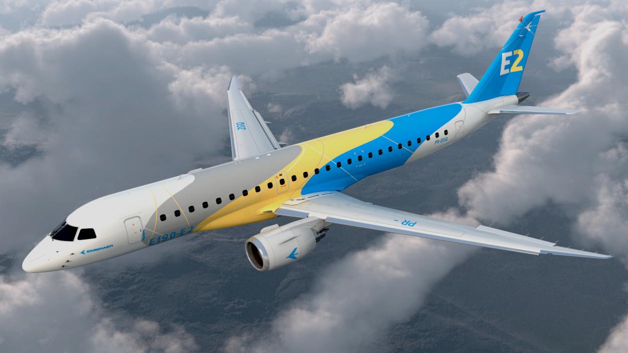 3D Embraer E-Jet E190-E2