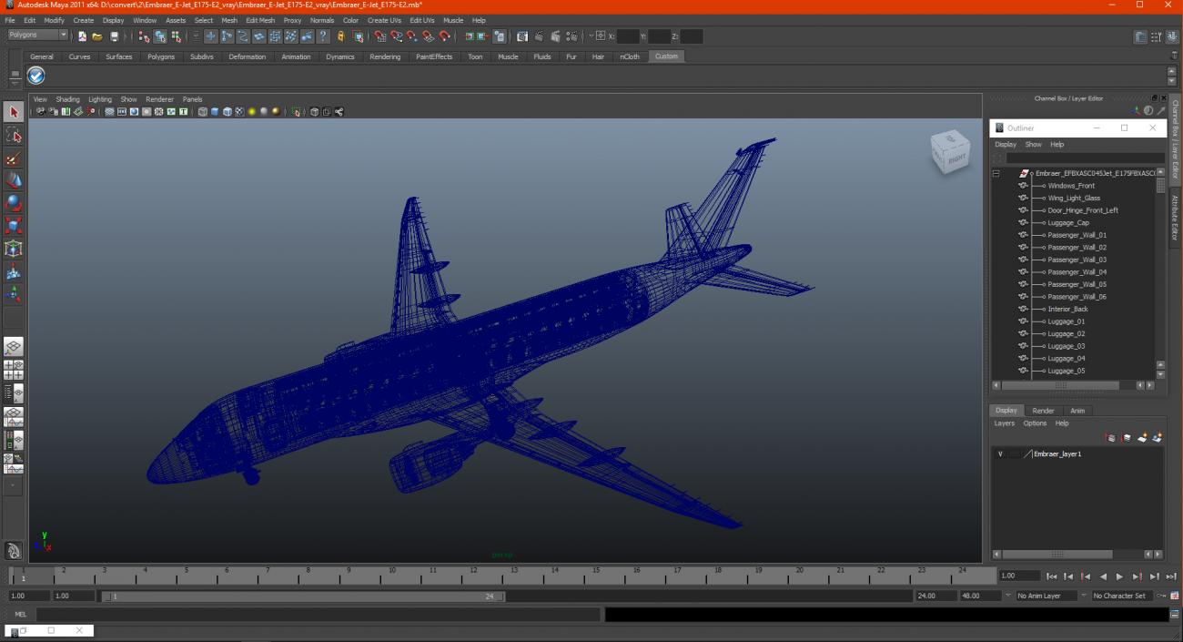 3D Embraer E-Jet E190-E2