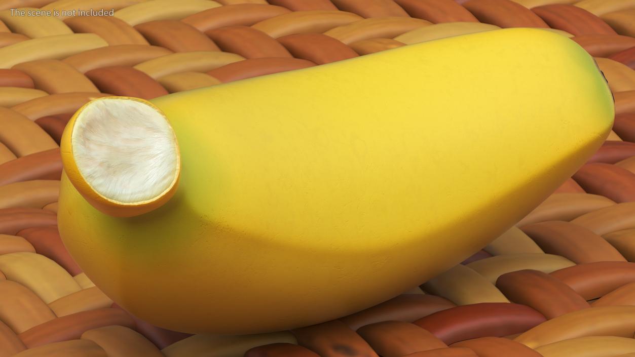 3D Yellow Baby Banana model