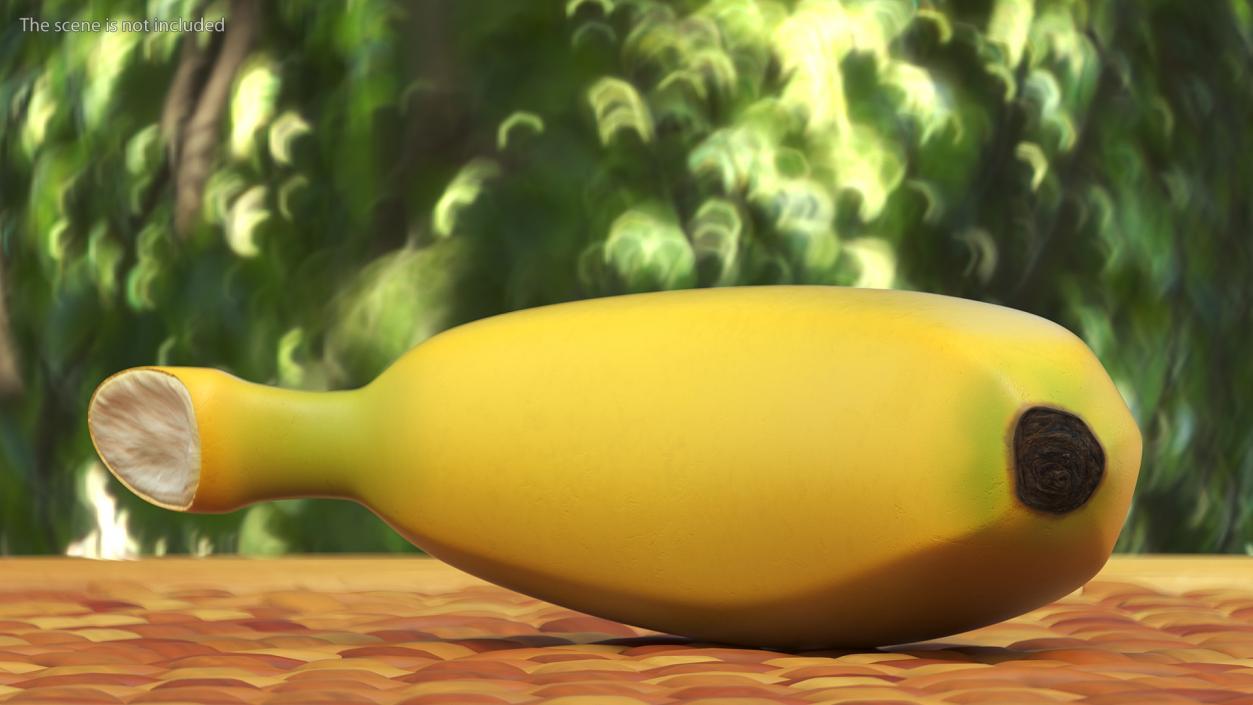 3D Yellow Baby Banana model