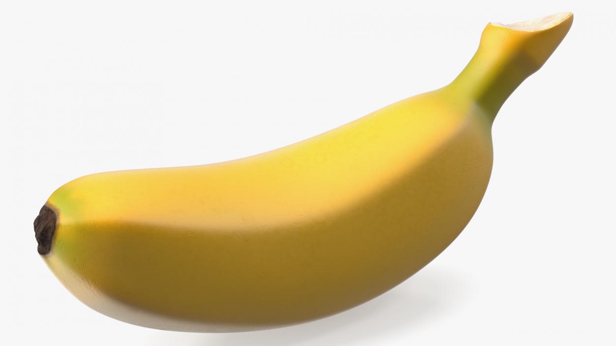 3D Yellow Baby Banana model