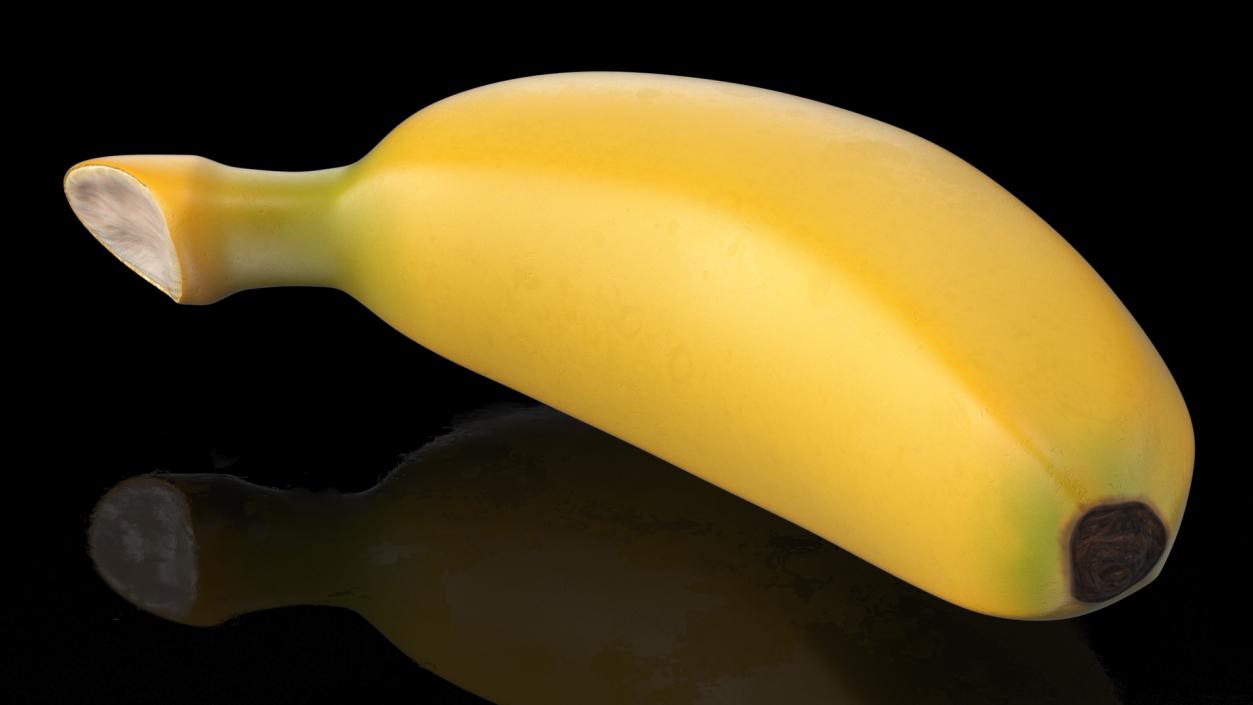 3D Yellow Baby Banana model