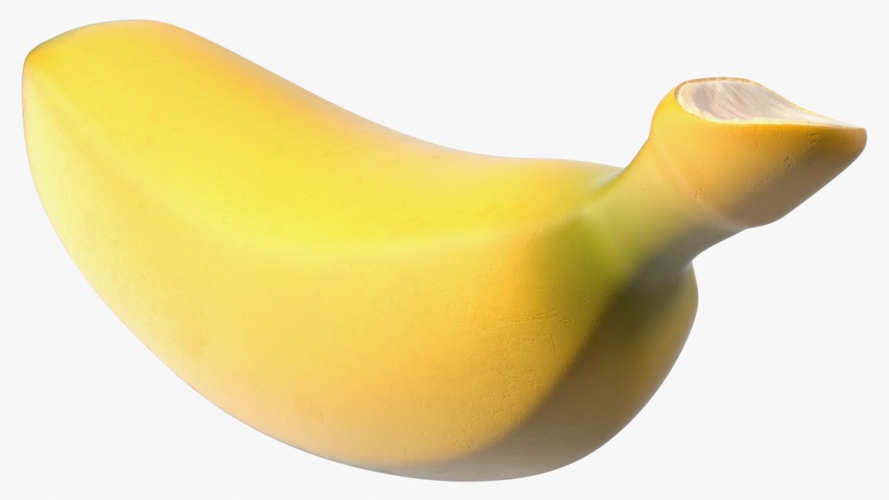 3D Yellow Baby Banana model