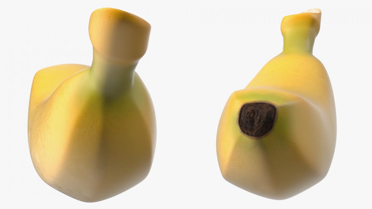 3D Yellow Baby Banana model