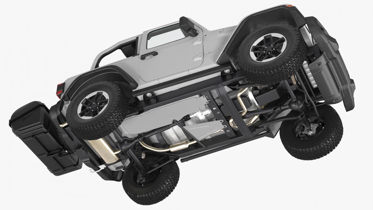 Jeep Wrangler with Thule Transporter Combi 3D