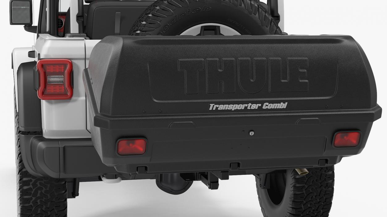 Jeep Wrangler with Thule Transporter Combi 3D