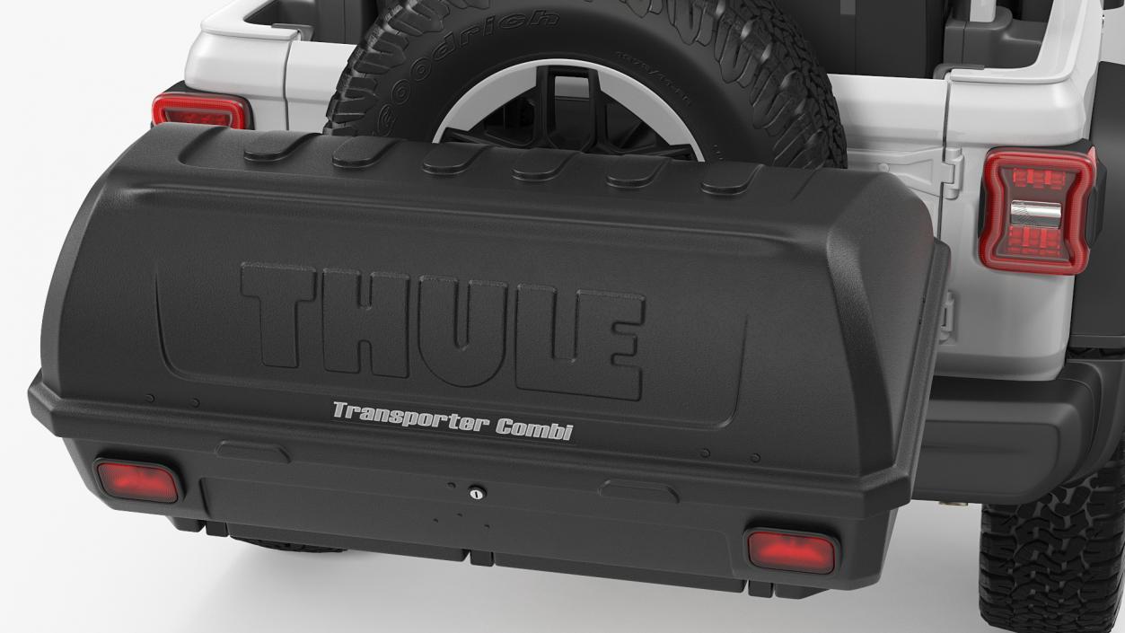 Jeep Wrangler with Thule Transporter Combi 3D