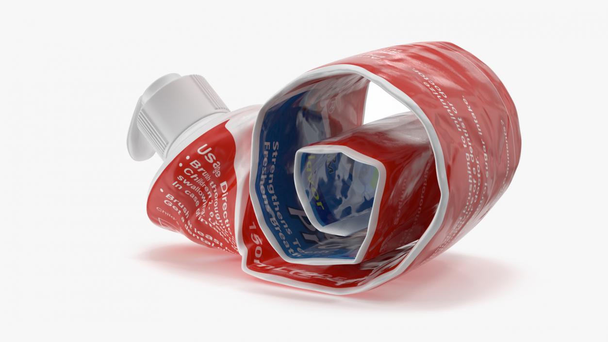 3D Empty Toothpaste Tube